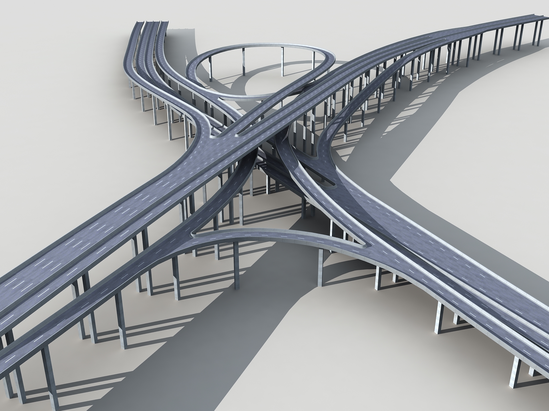 3D flyover highway - TurboSquid 1403304