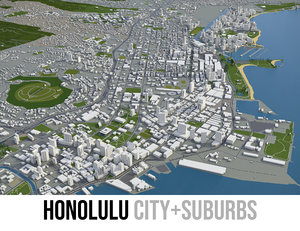 city honolulu - 3D model