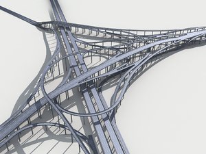 3D highway viaduct flyover