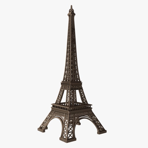 3D eiffel tower low-poly