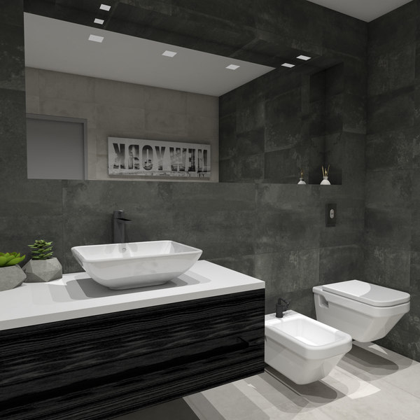 Modern Bathroom Tiles 3d Model, Modern Bathroom Tile