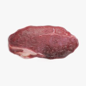 raw rump steak model