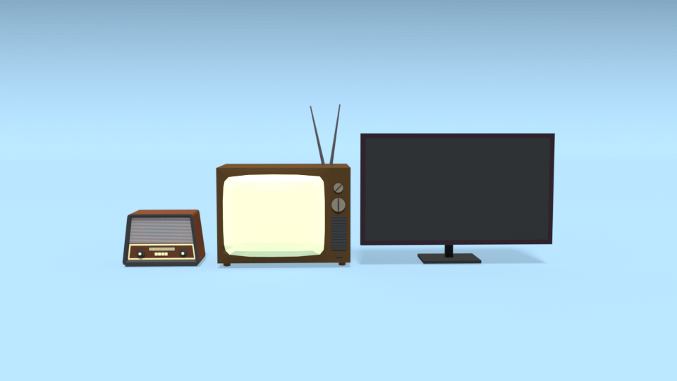 Modern Tv Retro Radio 3d Model Turbosquid 1403552