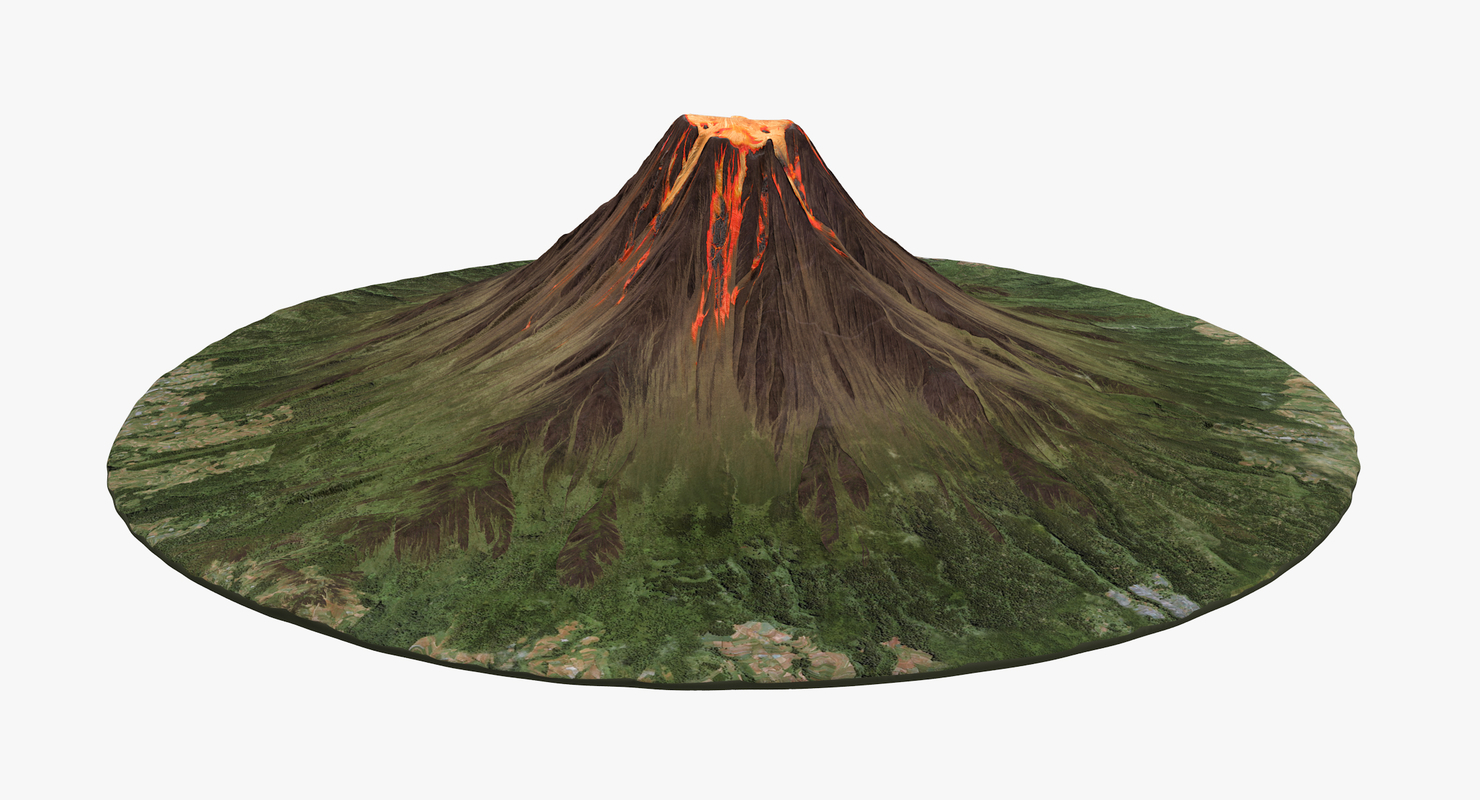 3D volcano lava v2 model - TurboSquid 1403655