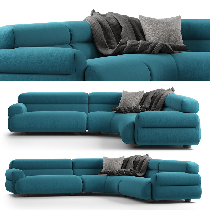 3D model jardan valley sofa modular TurboSquid 1403696
