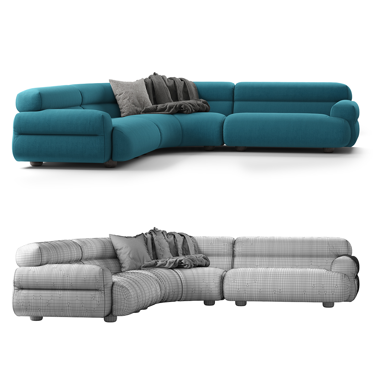 3D model jardan valley sofa modular TurboSquid 1403696