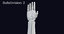 3D robot hand arm rigging model