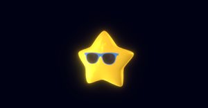 3D model star sunglasses