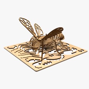 3D bee laser cut puzzle model