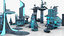 3D sci-fi city model