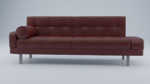 3D leather sofa