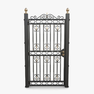 3D wrought iron gate 03
