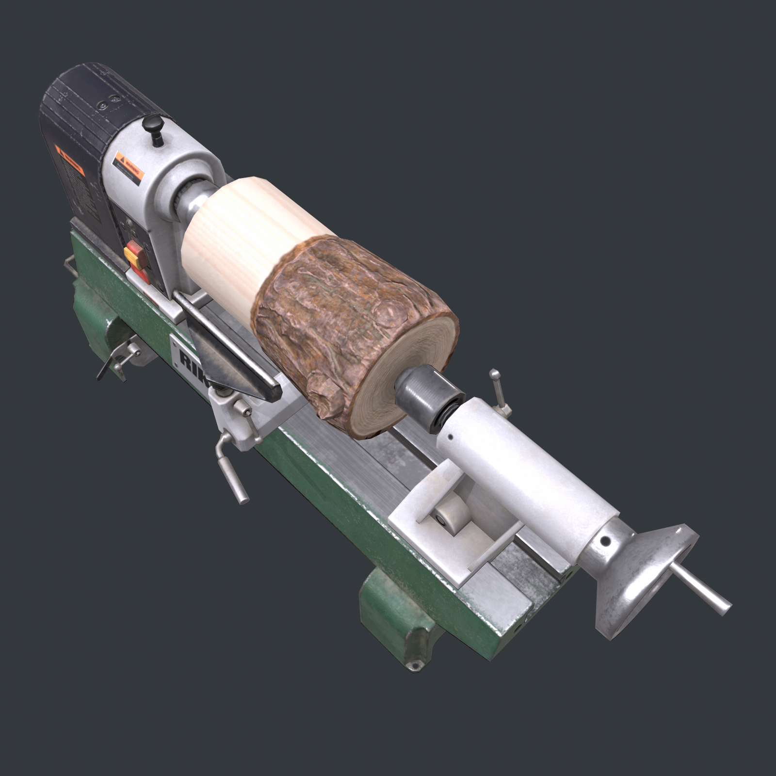 3D rikon wood lathe TurboSquid 1403997