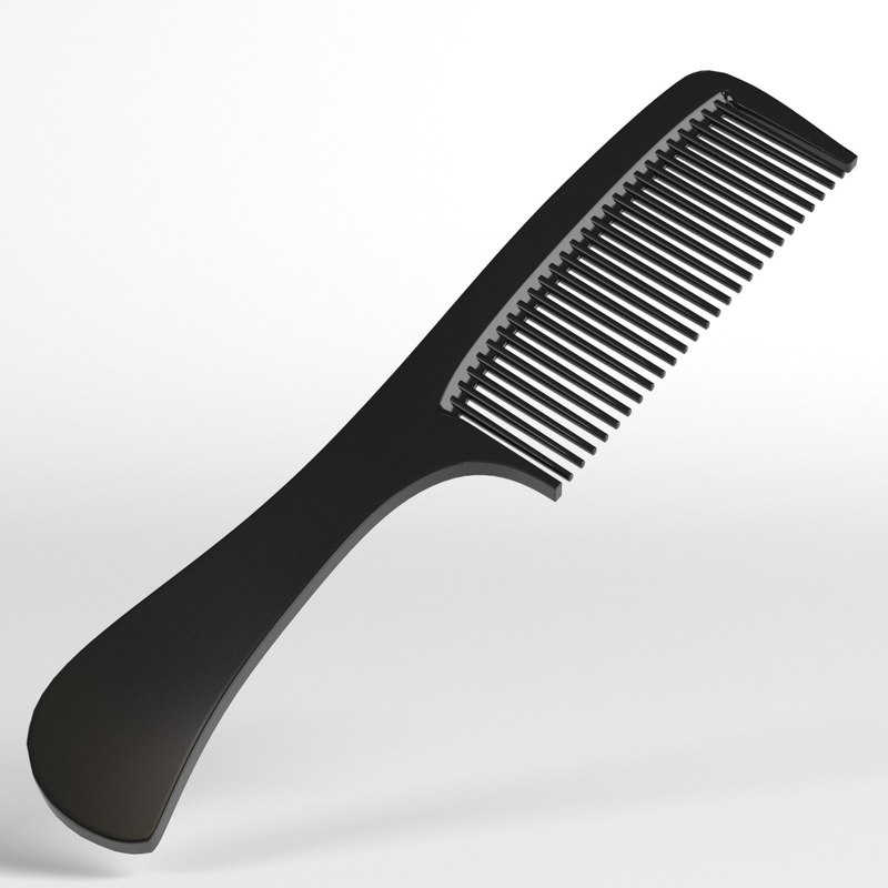 3D hair comb handle model TurboSquid 1404093