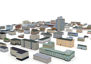 3D 122 buildings