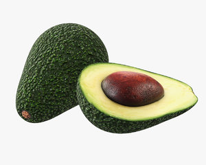 avocado food fruit 3D model