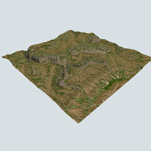 terrain maps 3D model
