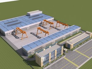 factory building 1 3D model
