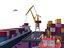3D cartoon illustration crane port model