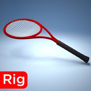 3D racket red