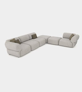 3D cozy sofa shapes modeled