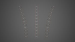 train tracks 3D model