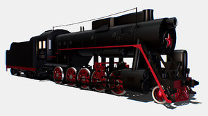 3D freight steam locomotive l-3055