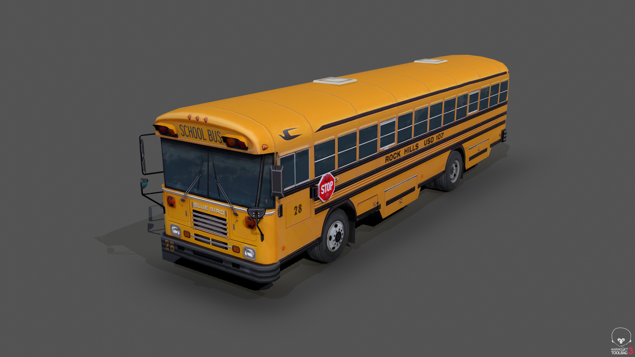 蓝鸟tc2000校车3d模型