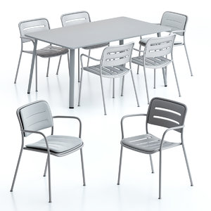 3D dining chair table model