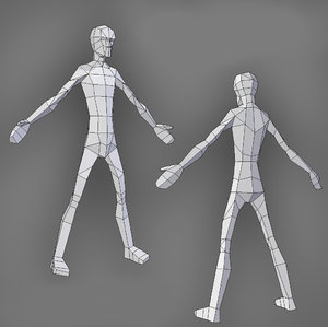 skinny male 3D model