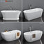set freestanding baths ravak 3D