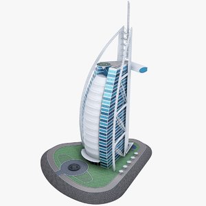 burj al arab 3D model