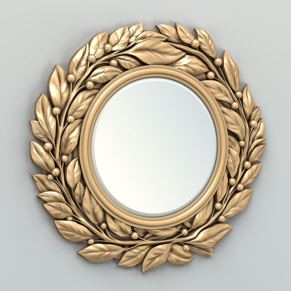 Carved Mirror Frame 3d Model Turbosquid 1405091 Carved Mirror Frame 3d Model, Carved Wood Frame Round Mirror