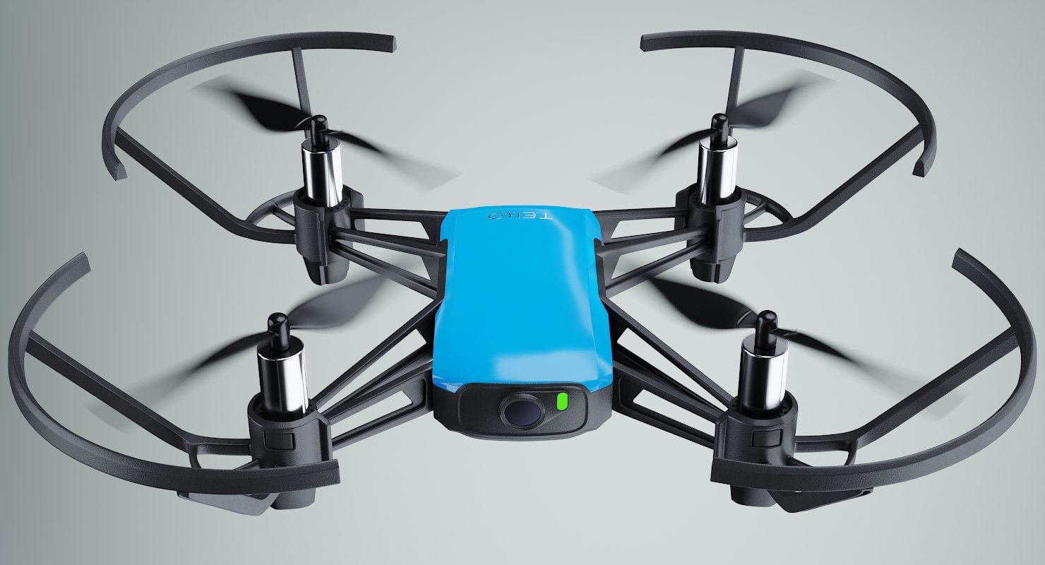 3D dji tello drone blue model - TurboSquid 1405196