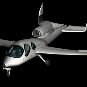 3D composite private jet flaris