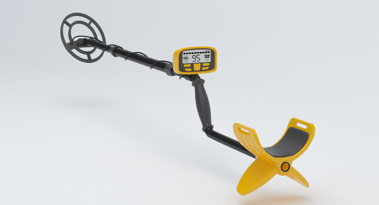 3d generic metal detector d-coil model