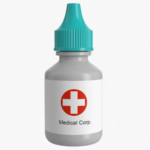3d medical bottle