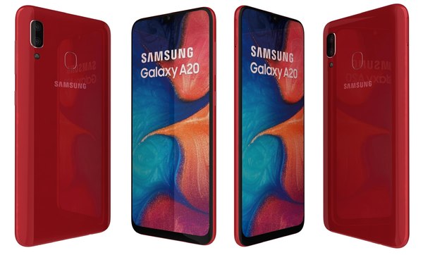 Samsung Galaxy A20 Vermelho Modelo 3D - TurboSquid 1405298