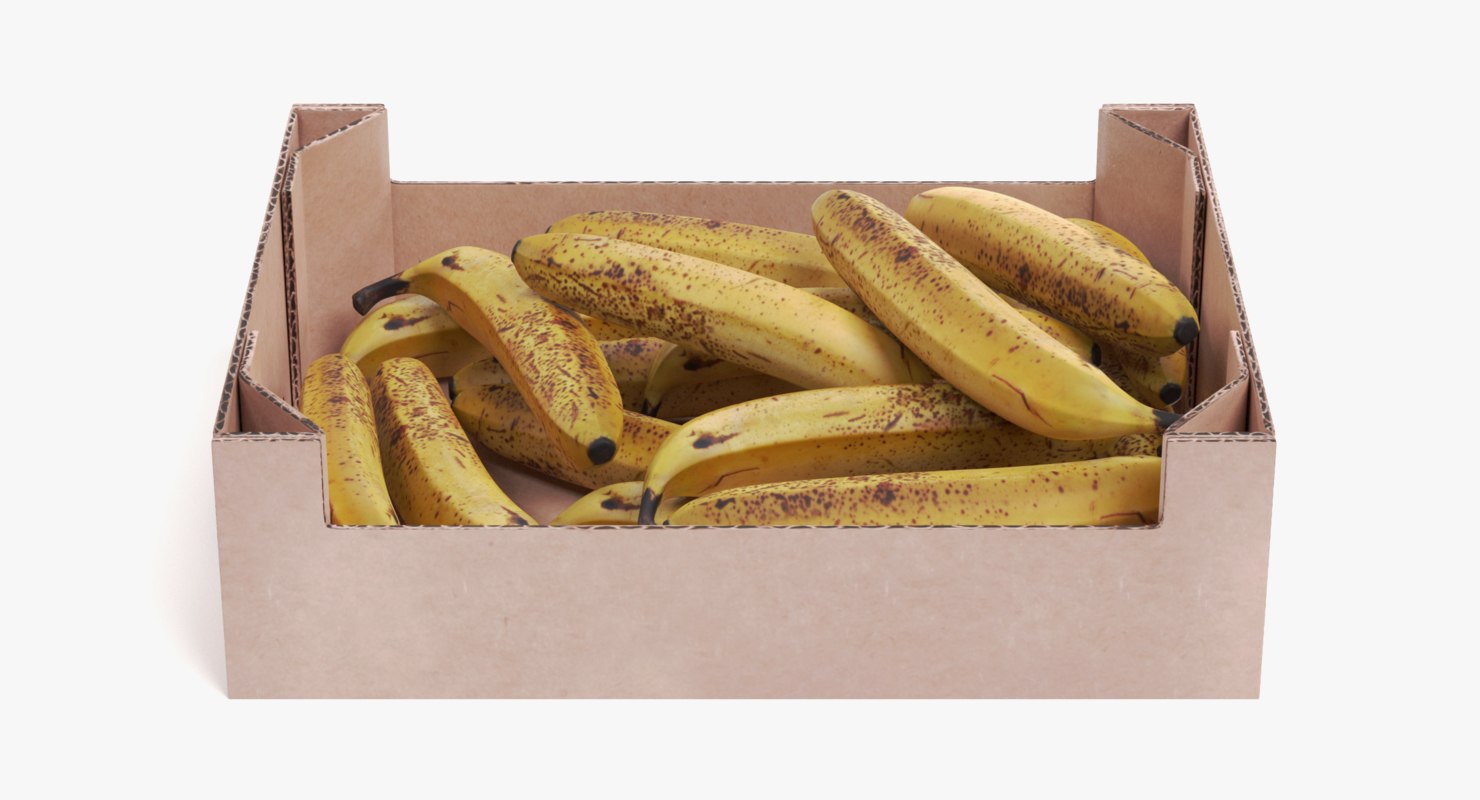 Bananas box 3D TurboSquid 1405404