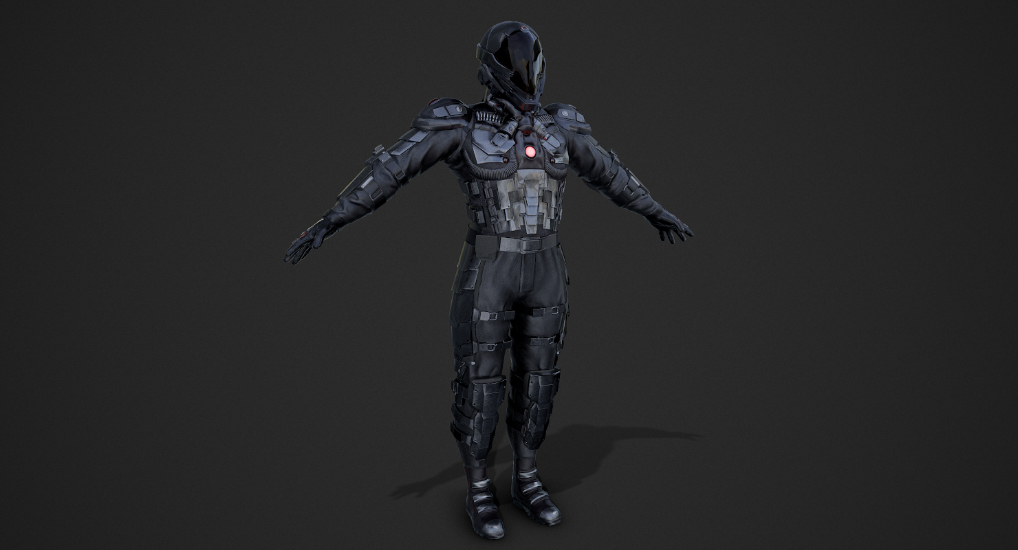 科幻士兵3d模型