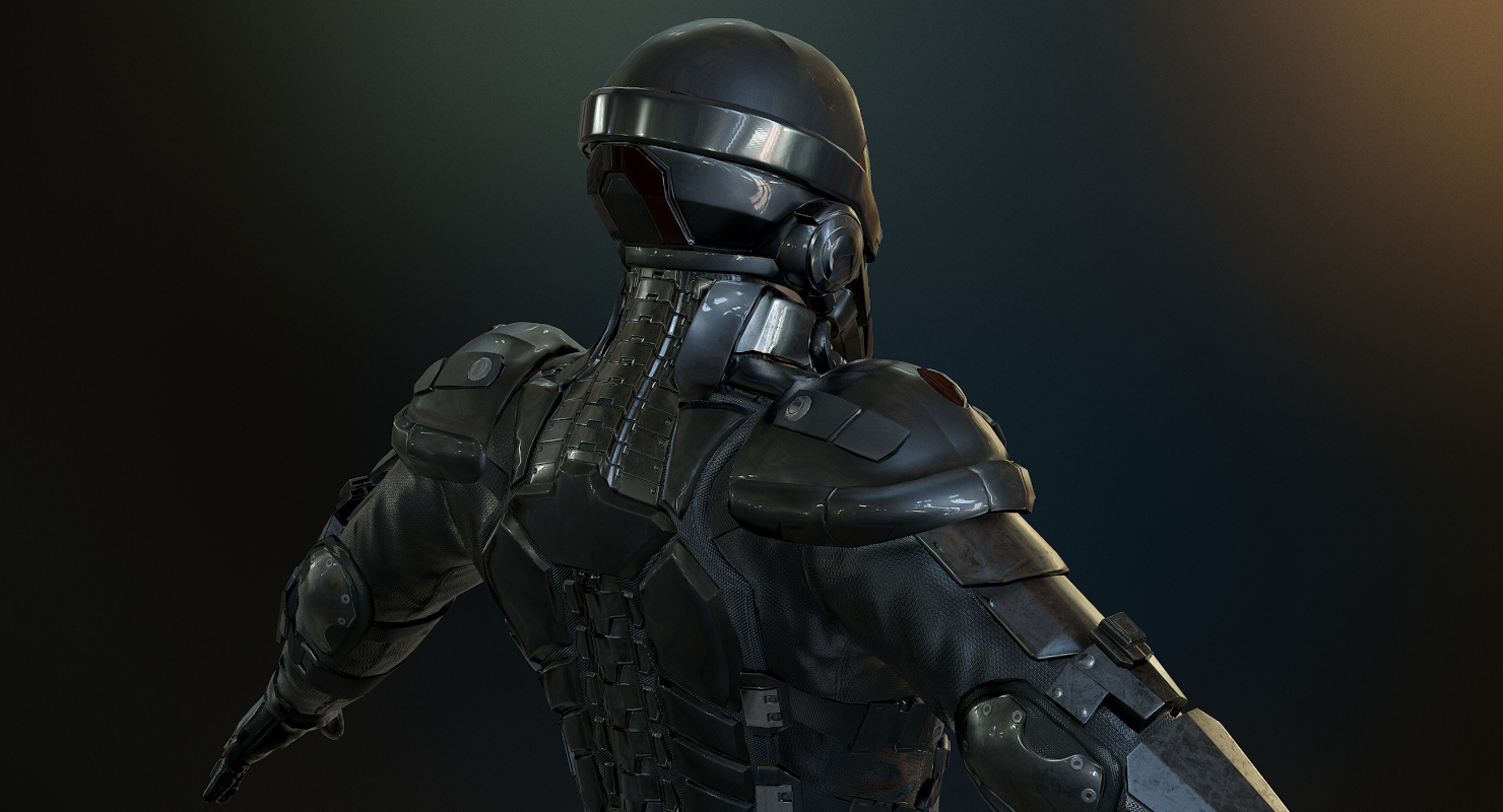 科幻士兵3d模型