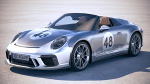 3D model porsche 911 speedster