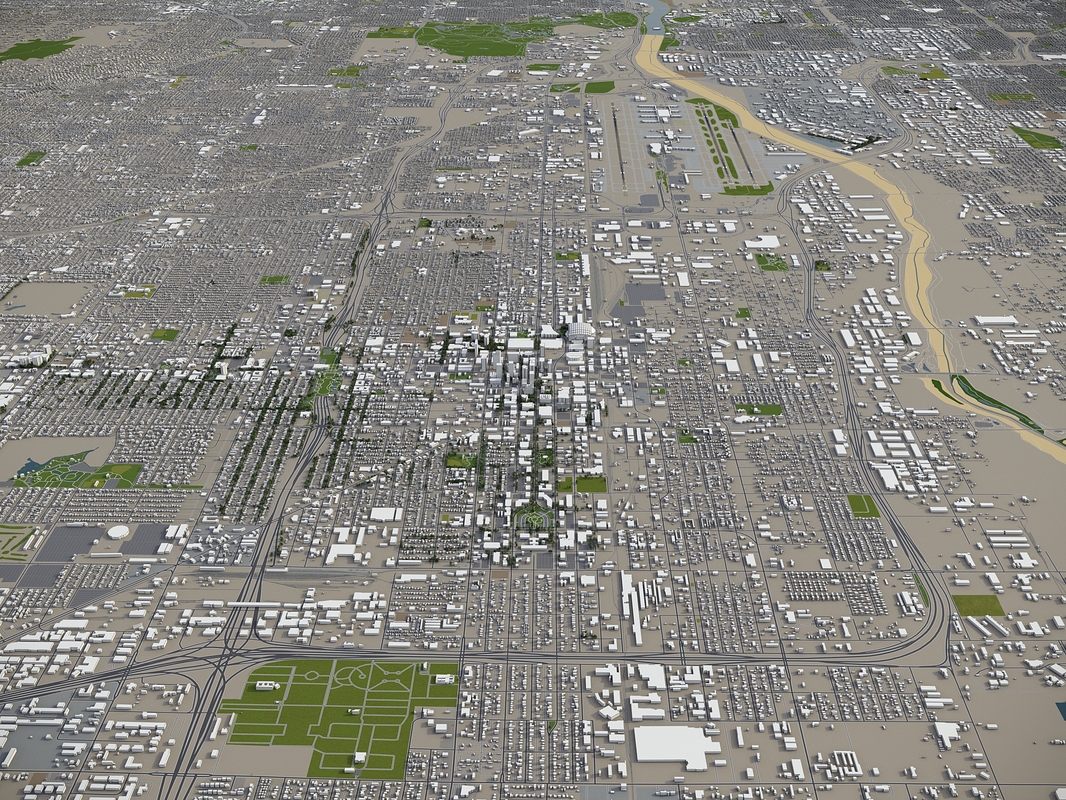 City phoenix surrounding area 3D model - TurboSquid 1405647