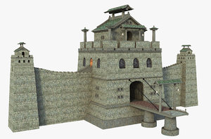 3D model asia asian building