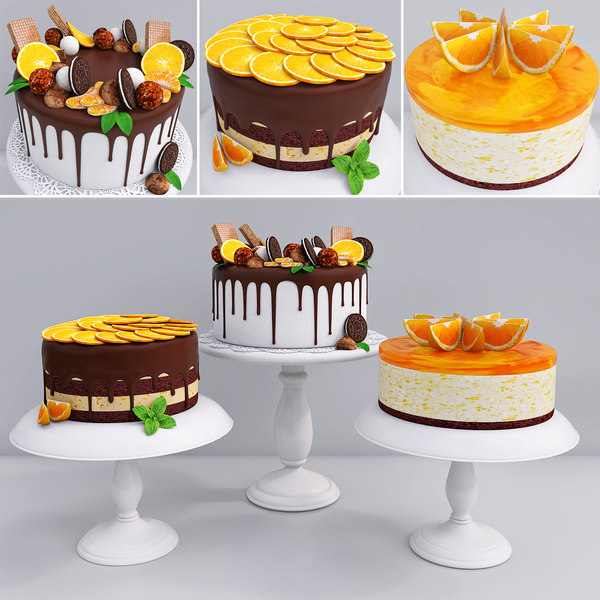 3D orange cake