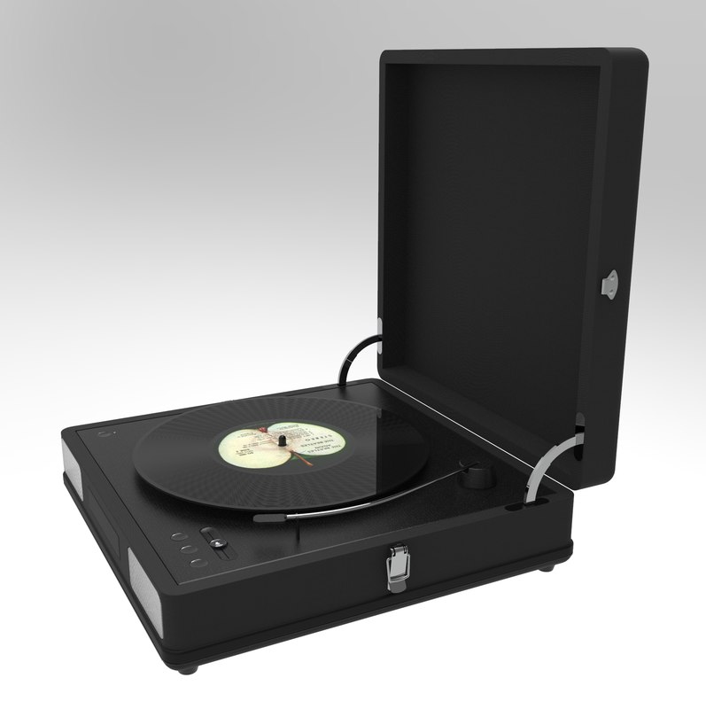 Vinyl record player 3D model TurboSquid 1405802