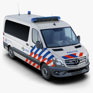 mercedes-benz sprinter dutch police 3D model
