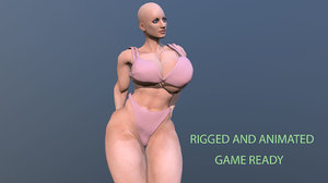 3D model nude athletic female