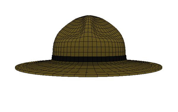 Drill sergeant hat model - TurboSquid 