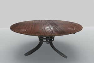 table wooden terraces 3D